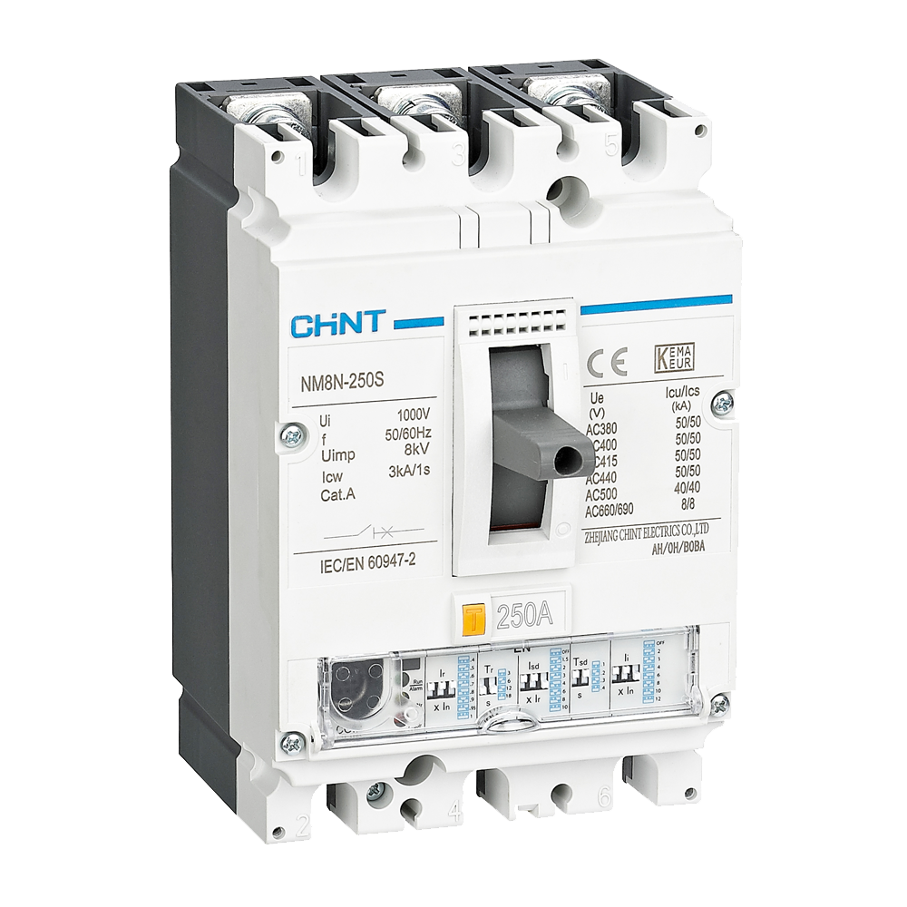 Chint 50KA 160A 3P MCCB
(Electronic 0.4-1In) NM8N-250S/3P-160A-EN