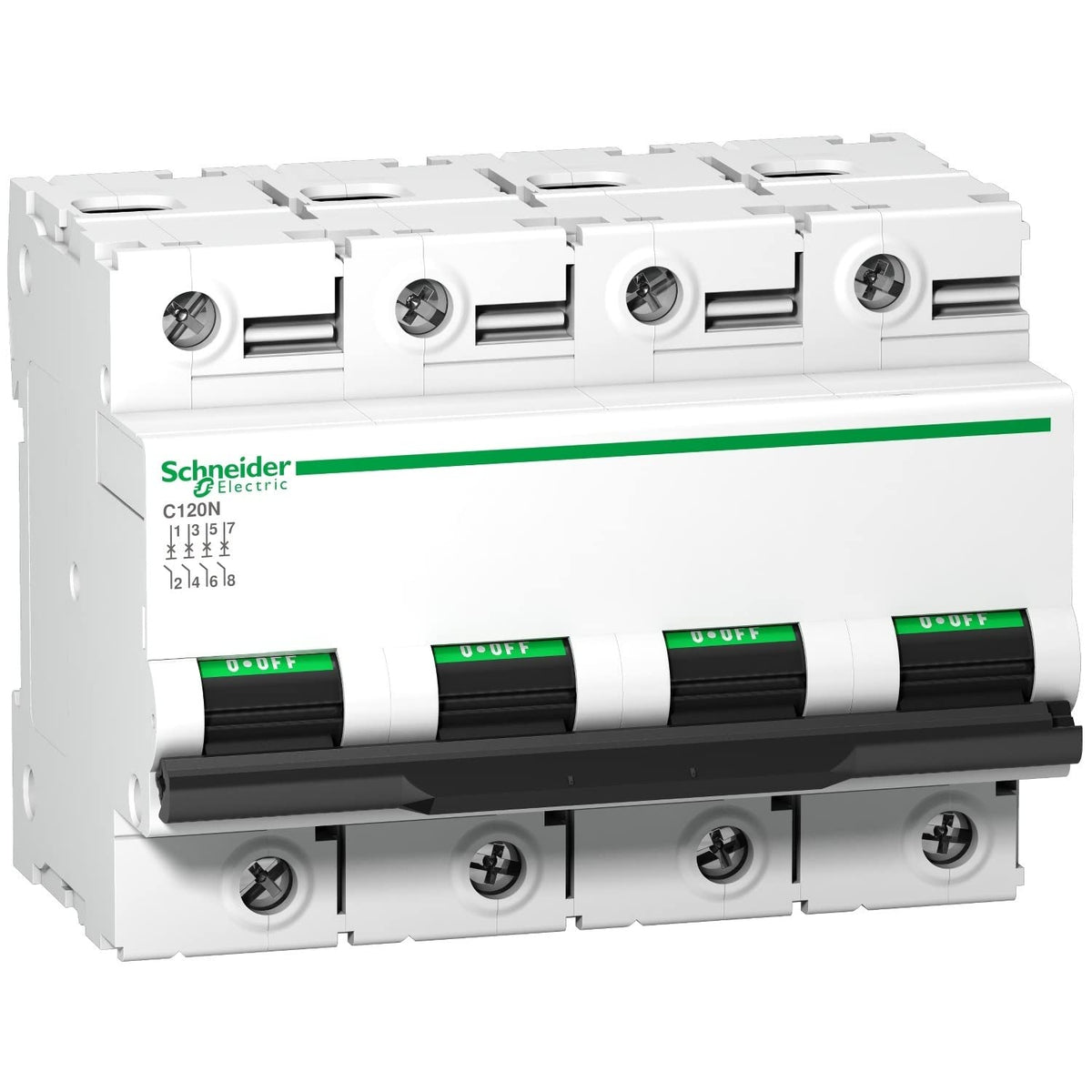 SCHNEIDER C120N 4P 100A C 10000A 415V MINIATURE CI