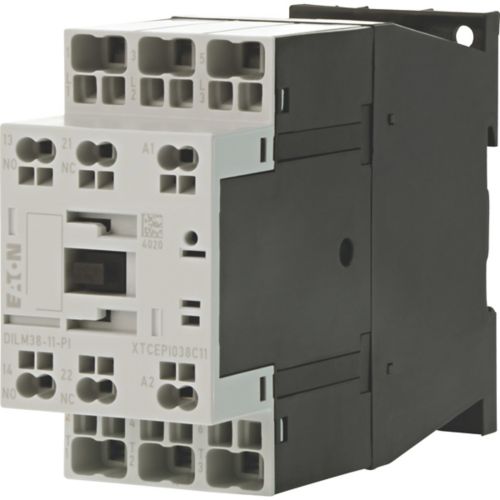 EATON CONTACTOR, 3 POLE, 380 V 400 V 18.5 KW, 1 N/O, 1 NC, 110 V 50 HZ, 120 V 60 HZ, AC OPERATION, PUSH IN TERMINALS