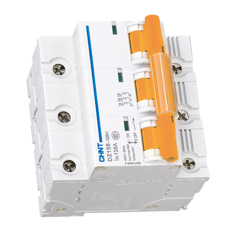 Chint 10kA 3P 100A Circuit Breaker D-Curve AC/DC DZ158H-3P-D100-10