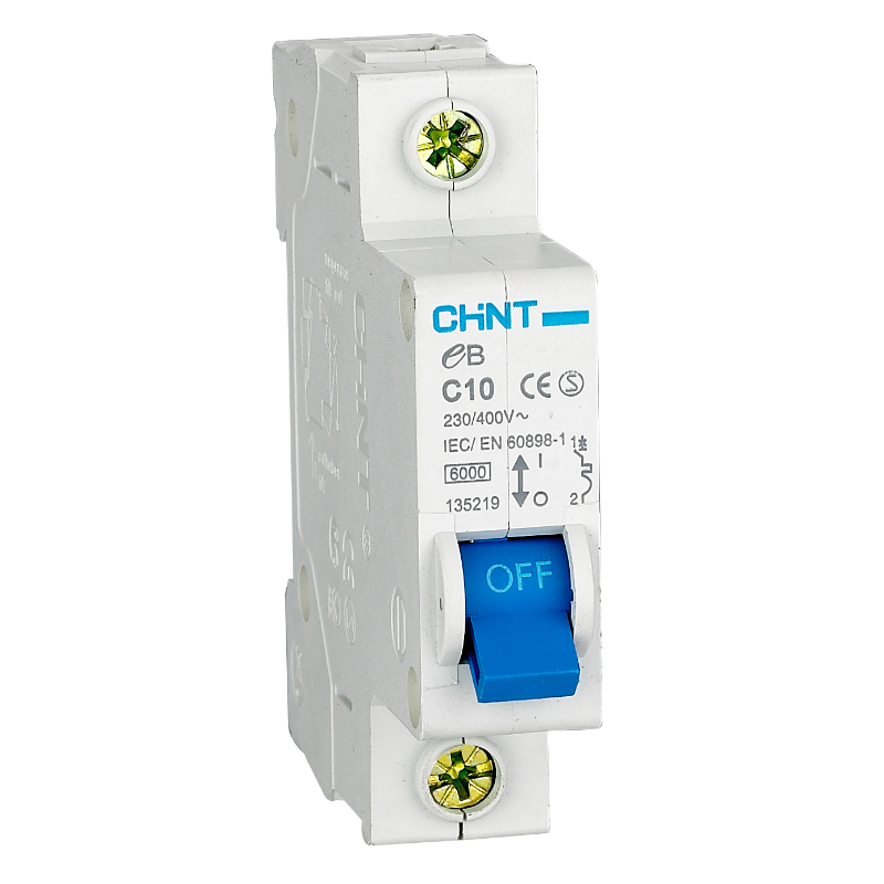Chint 3kA 1P 10A Circuit Breaker C-Curve EBC-1P-10A-3KA