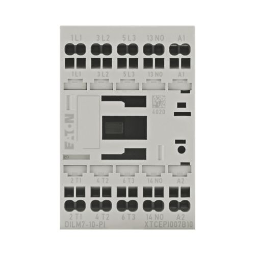 EATON CONTACTOR, 3 POLE, 380 V 400 V 3 KW, 1 N/O, 230 V 50 HZ, 240 V 60 HZ, AC OPERATION, PUSH IN TERMINALS