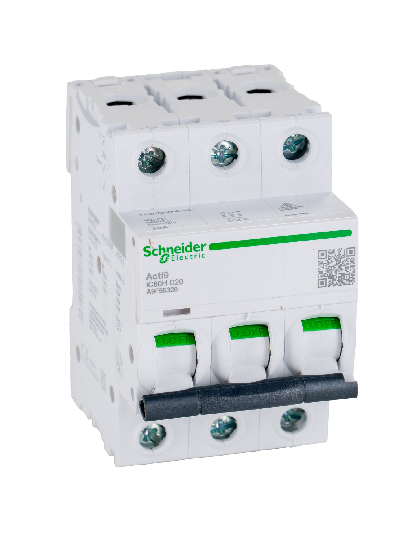 SCHNEIDER Acti9 iC60H 3P D 20A MCB