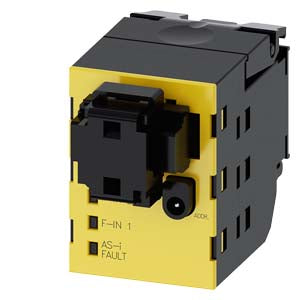 SIEMENS AS-Interface module, 2 safe inputs, black, insulation displacement system, for front plate mounting