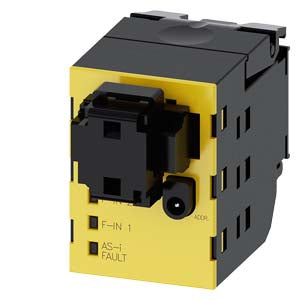 SIEMENS AS-Interface module, 2 safe inputs, 1 LED, red, spring-type terminal and insulation displacement system, for front plate mounting