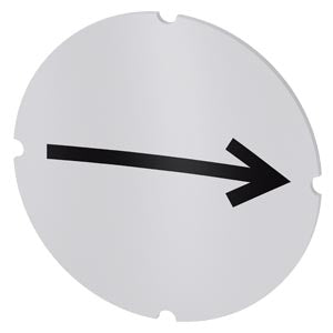 SIEMENS Inscription plate for illuminated pushbutton, round, milky with black font, with graphic symbol: arrow pointing to the right