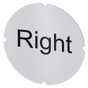 SIEMENS Inscription plate for illuminated pushbutton, round, milky with black font, with inscription: Right