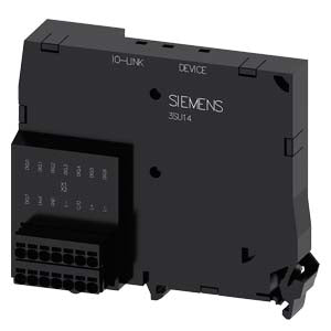 SIEMENS Electronics module for IO-Link, black, 8 inputs/outputs, user-programmable, default 6 DI/2 DQ, Spring-type terminal (Push-in), for front plate mounting