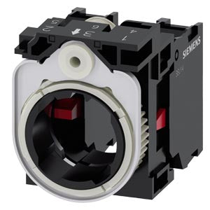 SIEMENS holder, 3-way, plastic, 1 NC, 1 NC, screw terminal