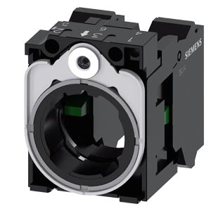 SIEMENS holder, universal, 3-way, plastic/metal, 1 NO, 1 NO, spring-loaded terminal