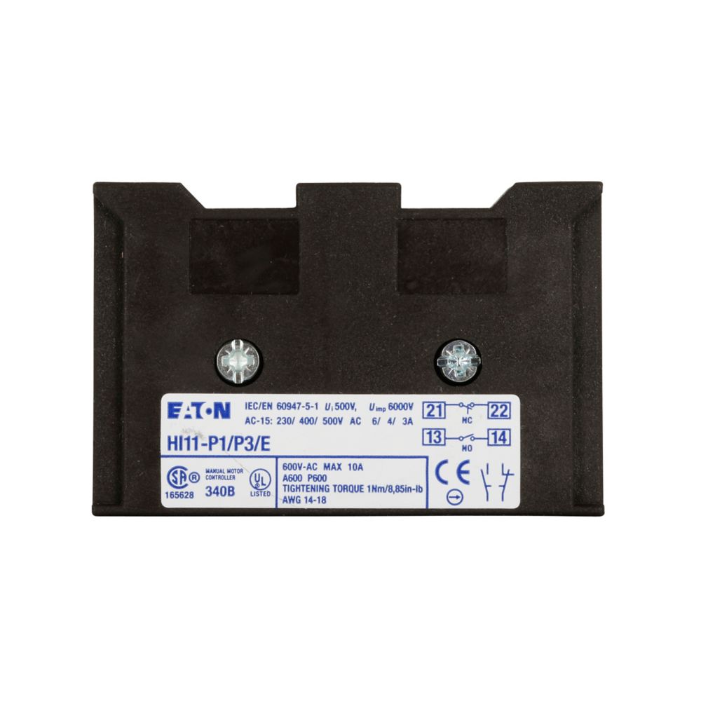 EATON 1 N/O 1 N/C, FOR REAR MOUNT AND ENCLOSED P1/3 ISOLATORS