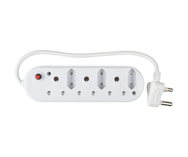 EASYHOLD 6 WAY MULTIPLUG 3X16A - 3X5A - 3 ON OFF SWITCHES + CORD