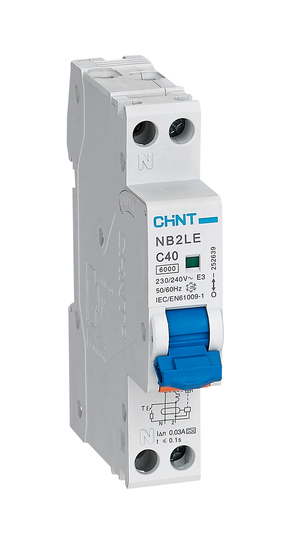 Chint 6KA 1P+N 40A Earth Leakage 30mA OL Protection