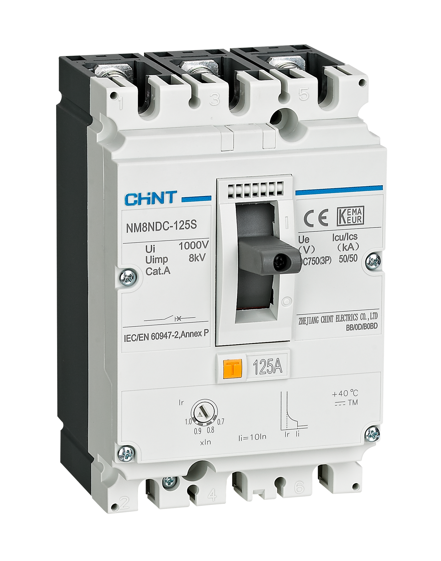 Chint DC Circuit Breaker 160A 50KA DC750V Adjustable (0.7-1In)