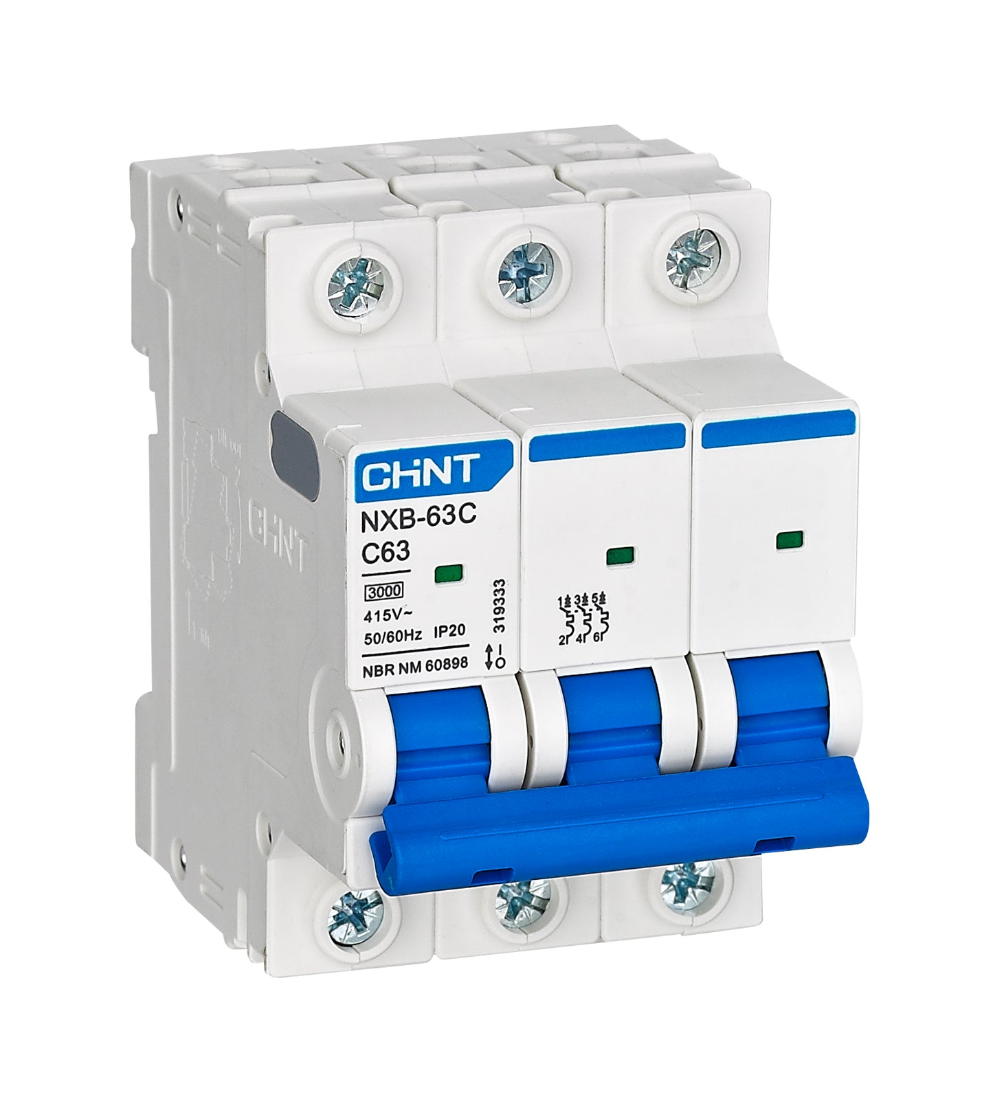 Chint 3kA 3P 3A Circuit Breaker C-Curve