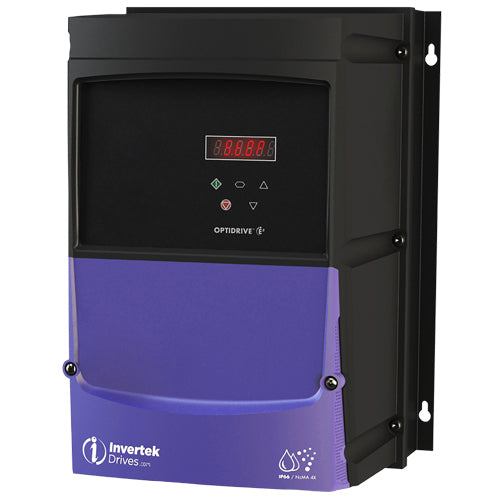 Invertek Optidrive E3 Single Phase IP20, 9.5 Amps 4 kW 5 HP 1Ph. Input, 1Ph. Output, 200-240V, EMC Filter ODE-3-240095-3F4A