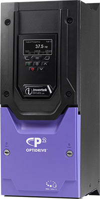 Invertek Optidrive P2 IP55, 22 Amps 15 kW 3Ph. Input, 3Ph. Output, 500-600V, Brake Chopper, TFT Display ODP-2-46150-3K04N-MN