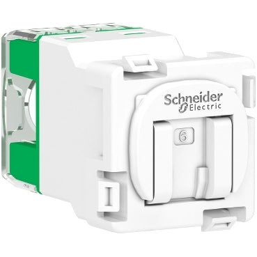 Schneider Actassi S-110 Connector RJ45 30M Unshielded Cat6 Shutter White VDIB17336UWE