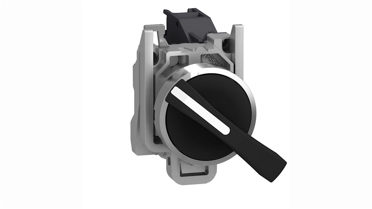 HIMEL Selector switches with long handle,plastic , 2-position, Stay put,Black,1NO&1NC,UI: 415V