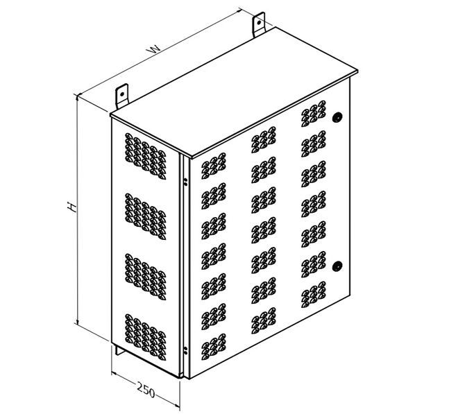MERLIN SYSTEMS 250DX400WX1000H M-250 VSD SINGLE DOOR ENCLOSURE