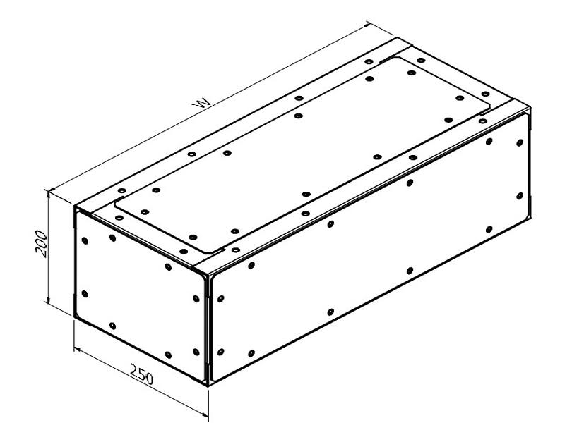 MERLIN SYSTEMS 250DX800WX200H M-250 BASE