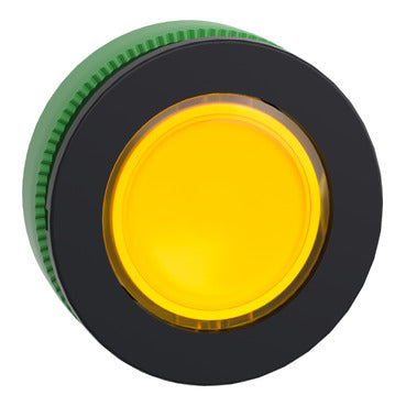 SCHNEIDER Head for pilot light, Harmony XB5, yellow, 30mm, universal LED, plain lens