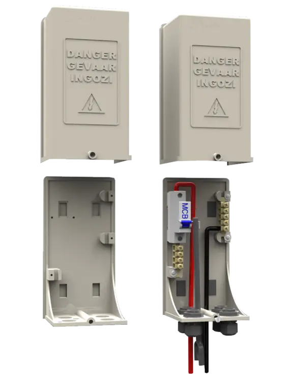 ALLBRO CB21 (2-4 WAY POLE TOP BOX) 1 X 50A MCB
