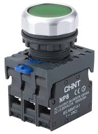 Chint Pushbutton Non-illuminated Black 1NO