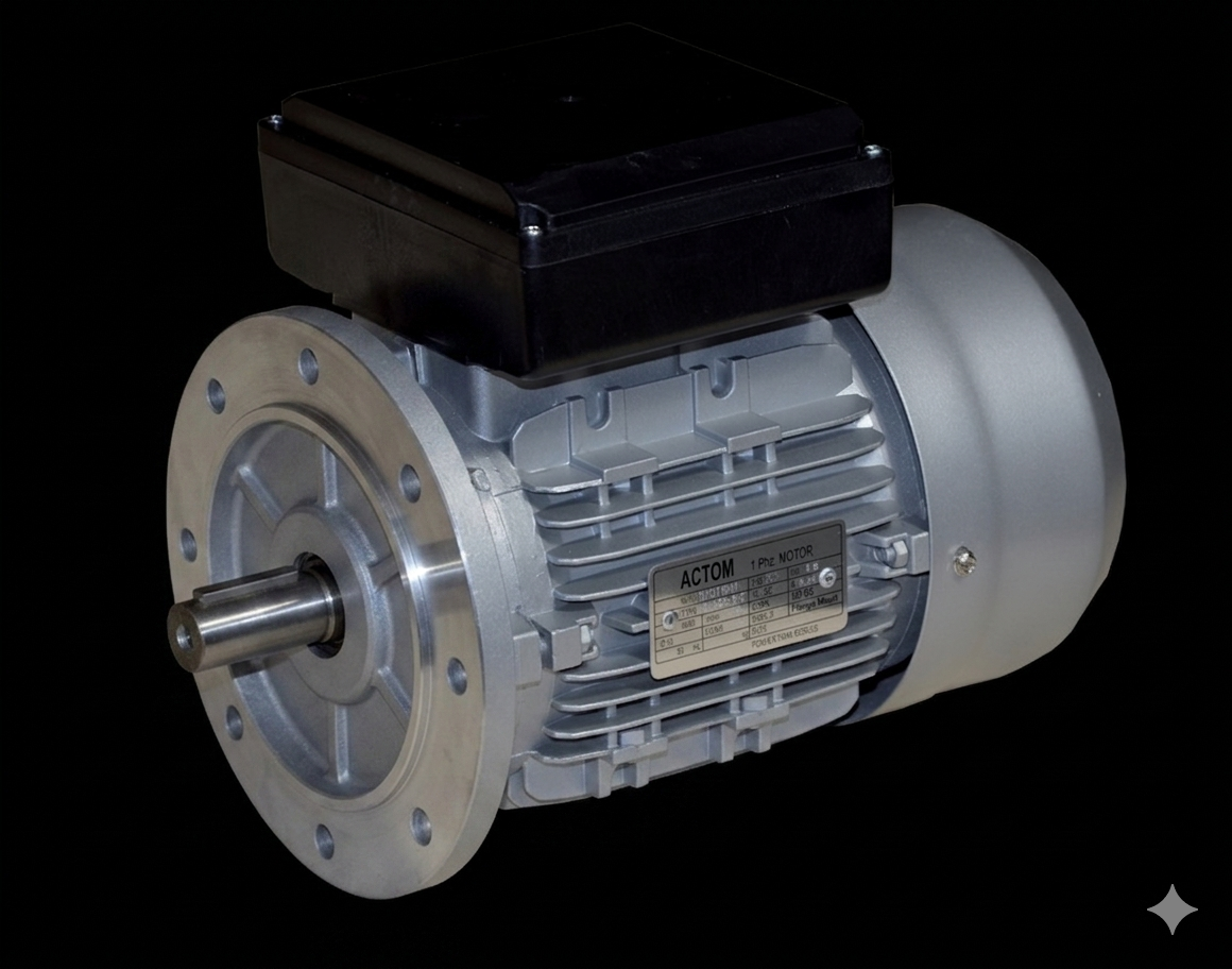 ACTOM 1.5KW 2-POLE 230V SINGLE PHASE FLANGE MOUNT ALUMINIUM MOTOR