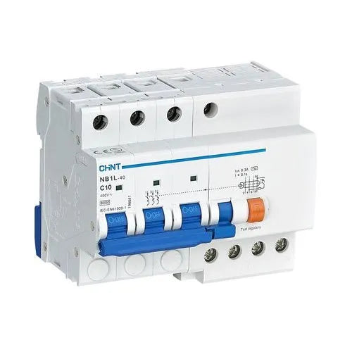 Chint 6kA 3P+N 25A Earth Leakage 30mA OL Protection NB1L-40-3P+N-C25