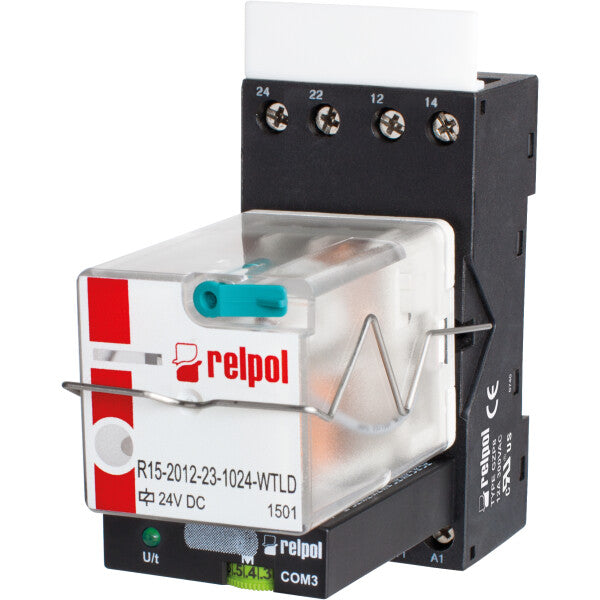 RELPOL S.A Time relays , PIR152-240AC-00T, 2 CO ( DPDT), AgNi, 240V AC, Rated load AC1 10 A, Rated load AC3 370 W, Rated switching voltage 250 V AC, Operating temperature °C -40…+55, mounting on 35 mm rail