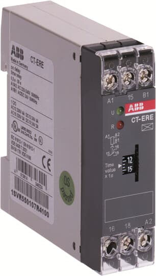 ABB CT-ERE Time relay, ON-delay 1c/o, 0.3-30s, 110-130VAC 1SVR550100R4100