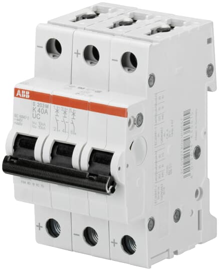 ABB S203M-K2UC Miniature Circuit Breaker - 3P - K - 2 A 2CDS273061R0377