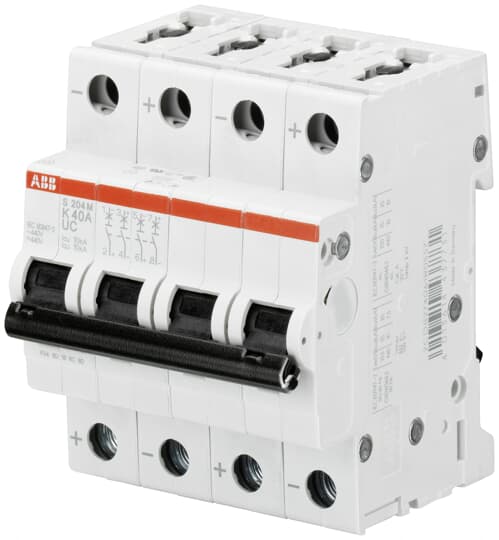 ABB S204M-K50UC Miniature Circuit Breaker - 4P - K - 50 A 2CDS274061R0577