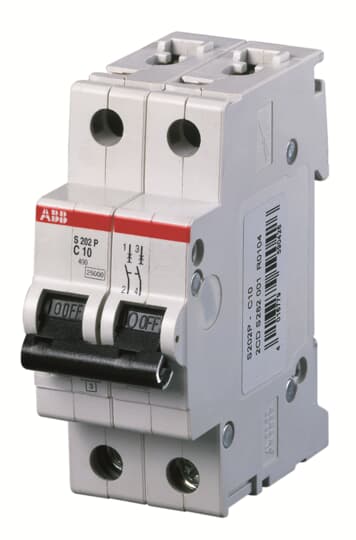 ABB S202P-C16 Miniature Circuit Breaker - 2P - C - 16 A 2CDS282001R0164