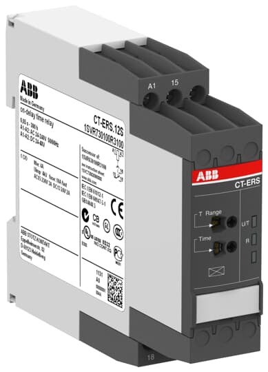 ABB CT-ERS.12S Time relay, ON-delay 1c/o, 24-48VDC, 24-240VAC 1SVR730100R3100