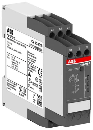 ABB CM-MSS.31S Therm. motor protec. relay 1n/o+1n/c, 24-240VAC/DC 1SVR730712R1400