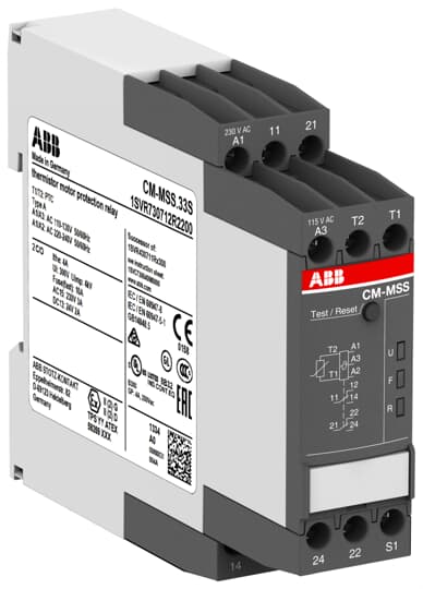 ABB CM-MSS.33S Therm. motor protec. relay 2c/o, 110-130VAC/220-240VAC 1SVR730712R2200