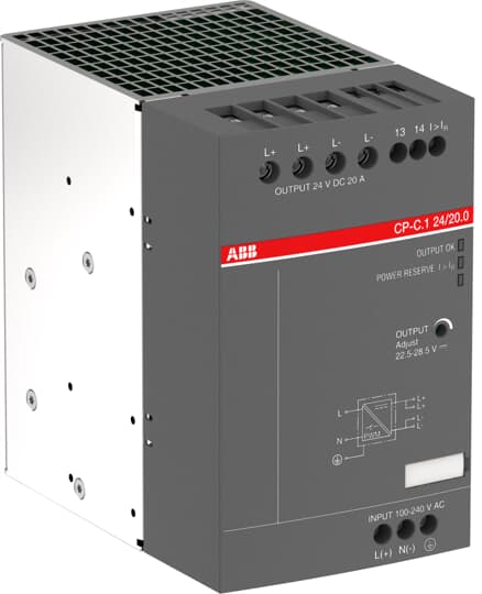 ABB CP-C.1 24/20.0 Power supply In:100-240VAC/90-300VDC Out:DC 24V/20A 1SVR360763R1001