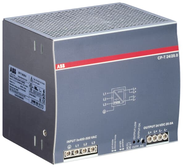 ABB CP-T 24/20.0 Power supply In: 3x400-500VAC Out: 24VDC/20.0A 1SVR427056R0000