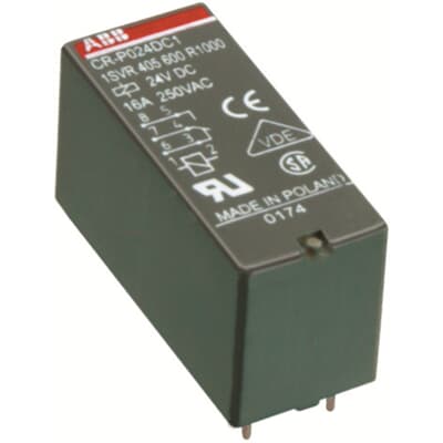 ABB CR-P110AC2G Pluggable interface relay 2c/o,A1-A2=110VAC, 250V/8A gold contacts 1SVR405606R7000