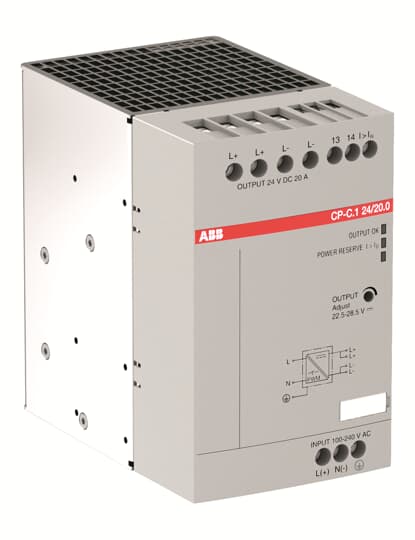 ABB CP-C.1 24/20.0-L Power supply In:100-240VAC/90-300VDC Out:DC 24V/20A 1SVR361763R1001