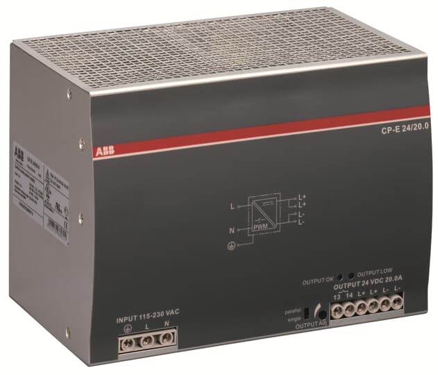 ABB CP-E 24/20.0 Power supply In:115/230VAC Out: 24VDC/20A 1SVR427036R0000