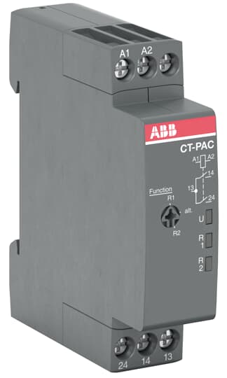 ABB CT-PAC.22 Time relay, Alternating 2 n/o, 24-48VDC/24-240VAC 1SVR508180R0100