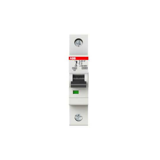 ABB S201P-C2 Miniature Circuit Breaker - 1P - C - 2 A 2CDS281001R0024