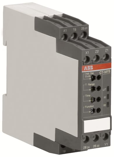 ABB CT-MFS.21P Time relay, multifunction 2c/o, 24-240VAC/DC 1SVR740010R0200