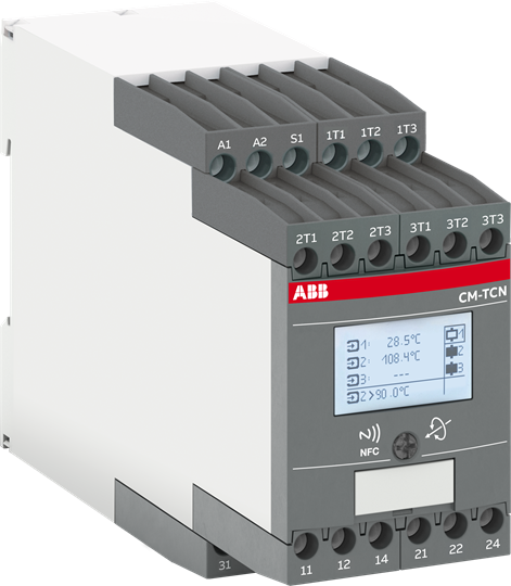 ABB CM-TCN.011P Temp. monitoring relays LCD+NFC, -200..+850?ª??ƒ???ÿ?¯C, 24-240VAC/DC 1SVR760740R0110