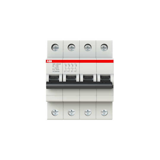 ABB SR204T-C10 Miniature Circuit Breaker - 4P - C - 10 A 2CDS234070R0104