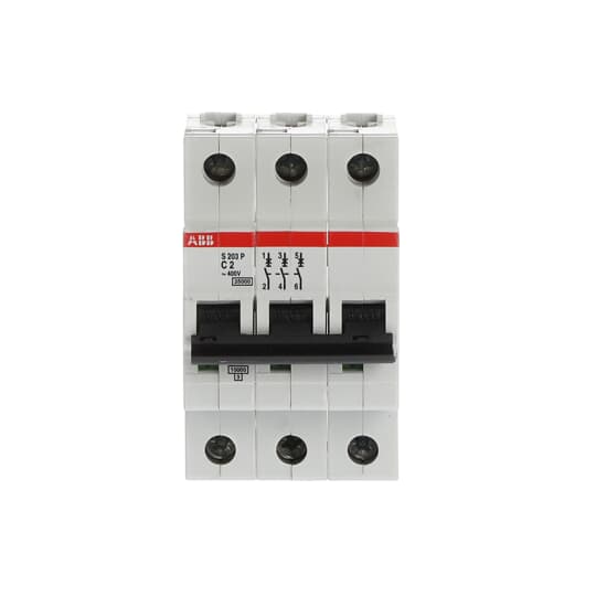ABB S203P-C2 Miniature Circuit Breaker - 3P - C - 2 A 2CDS283001R0024