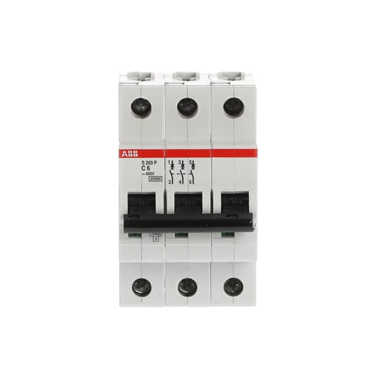 ABB S203P-C6 Miniature Circuit Breaker - 3P - C - 6 A 2CDS283001R0064